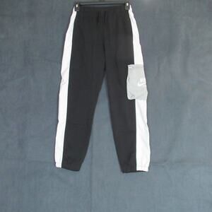 Nike Joggers Girls Large Black White French Terry Cargo Sportswear Athletic NWT